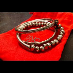 Uno DE 50 Another Round Triple Bracelet Silver
